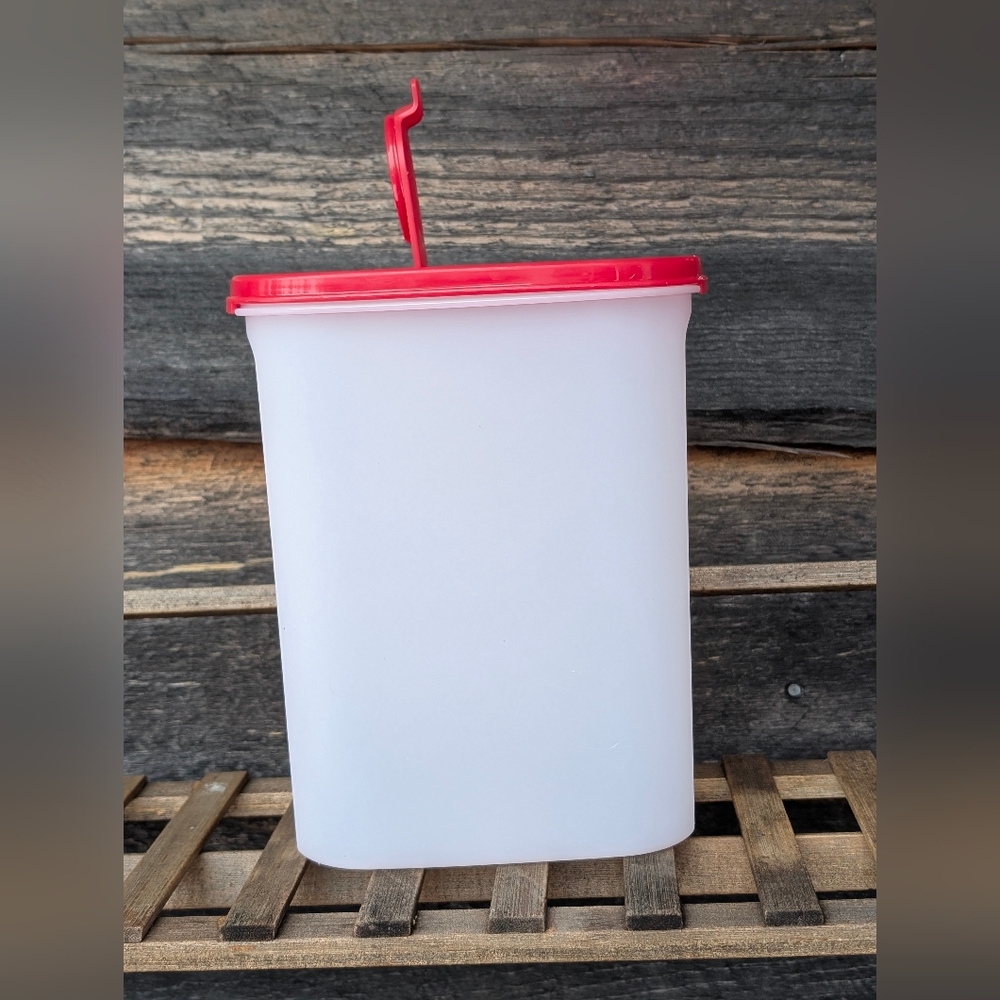 Tupperware Modular Mates Oval 4 - Red Pour Lid
